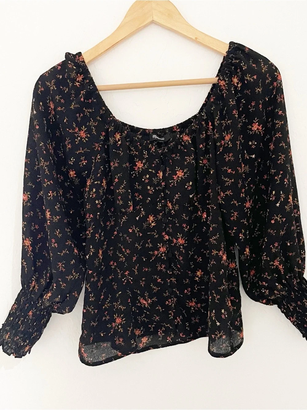 Madewell Kirstie Sweetheart Top in Fresh Sprigs size 2